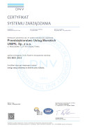 Certyfikat ISO 9001:2015