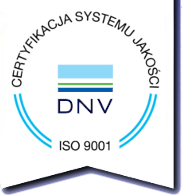 Certyfikat systemu jakości DNV ISO 9001
